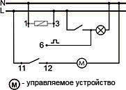 Рис.1. Схема подключения реле РО-415